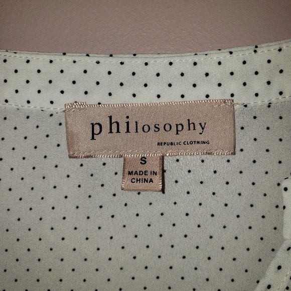 PHILOSOPHY  Polka Dot Women's Blouse Size S - Pre-Owned - Picture 2 of 6